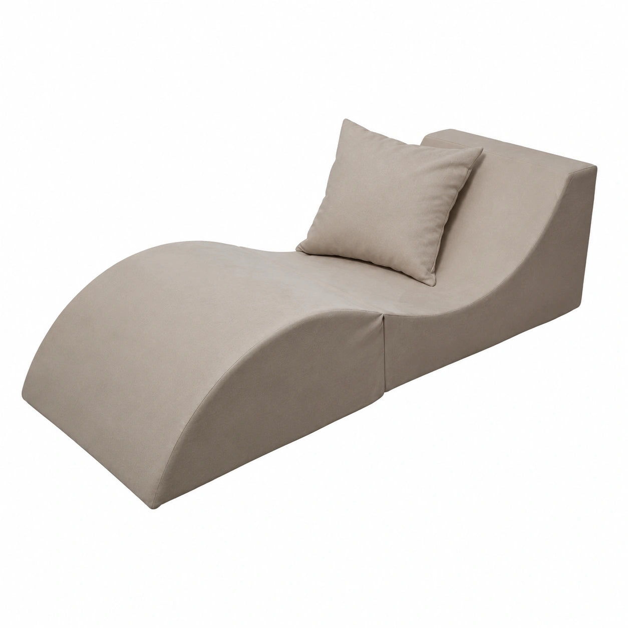 Velinda Bequemes Klappsofa 3-in-1 mit Hocker und Tisch, Creme
