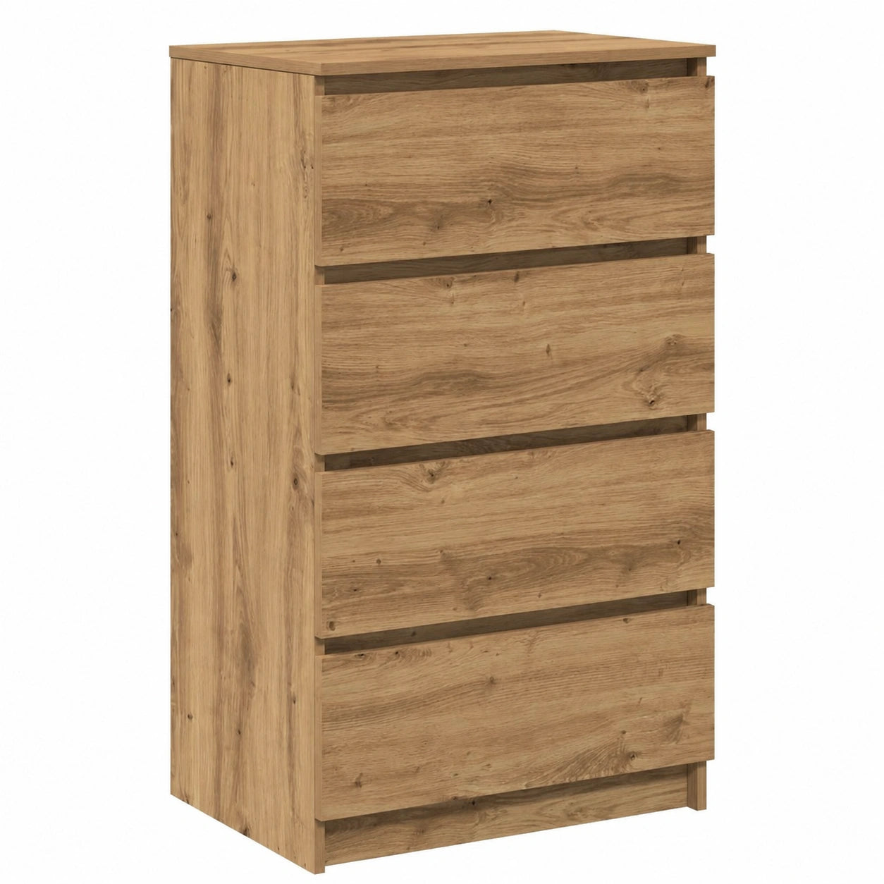Moderner Sideboard aus Kunstholz in Eichenoptik, 60x36x99 cm