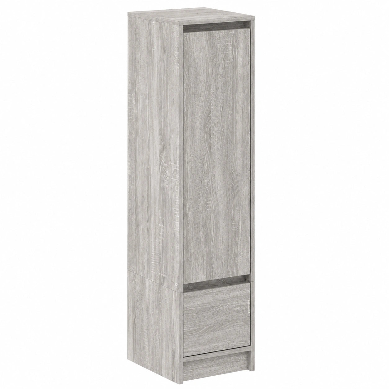 vidaXL Sideboard in Sonoma Eiche Grau, 29,5x34x119,5 cm, Holzverbundstoff