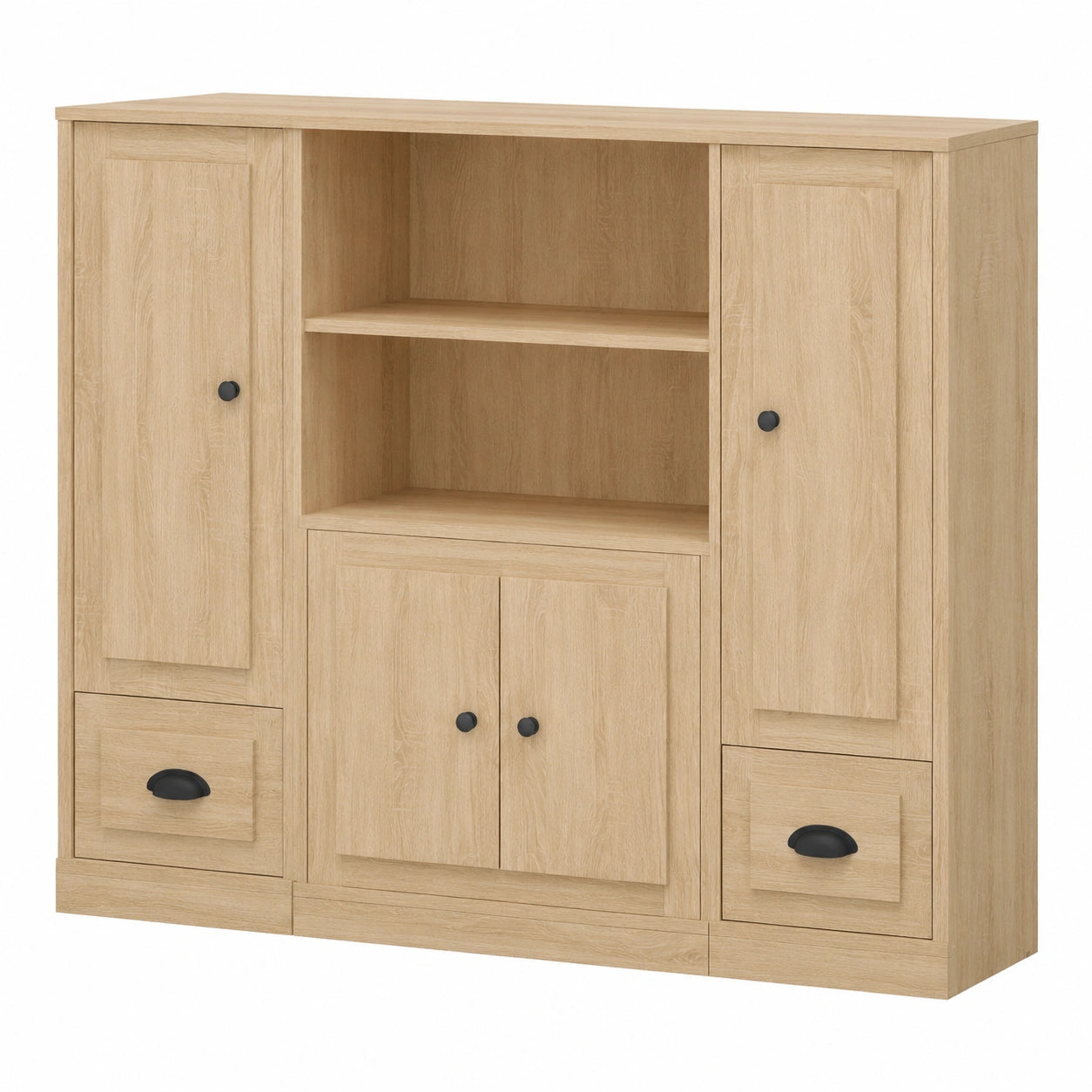 Moderner Mehrzweck-Hochschrank aus Sonoma Eiche für das Wohnzimmer