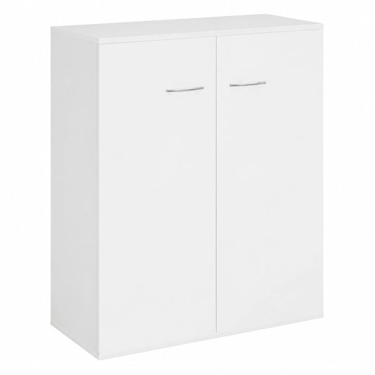 Moderner vidaXL Mehrzweckschrank mit 2 Türen, Weiß 60x30x75 cm