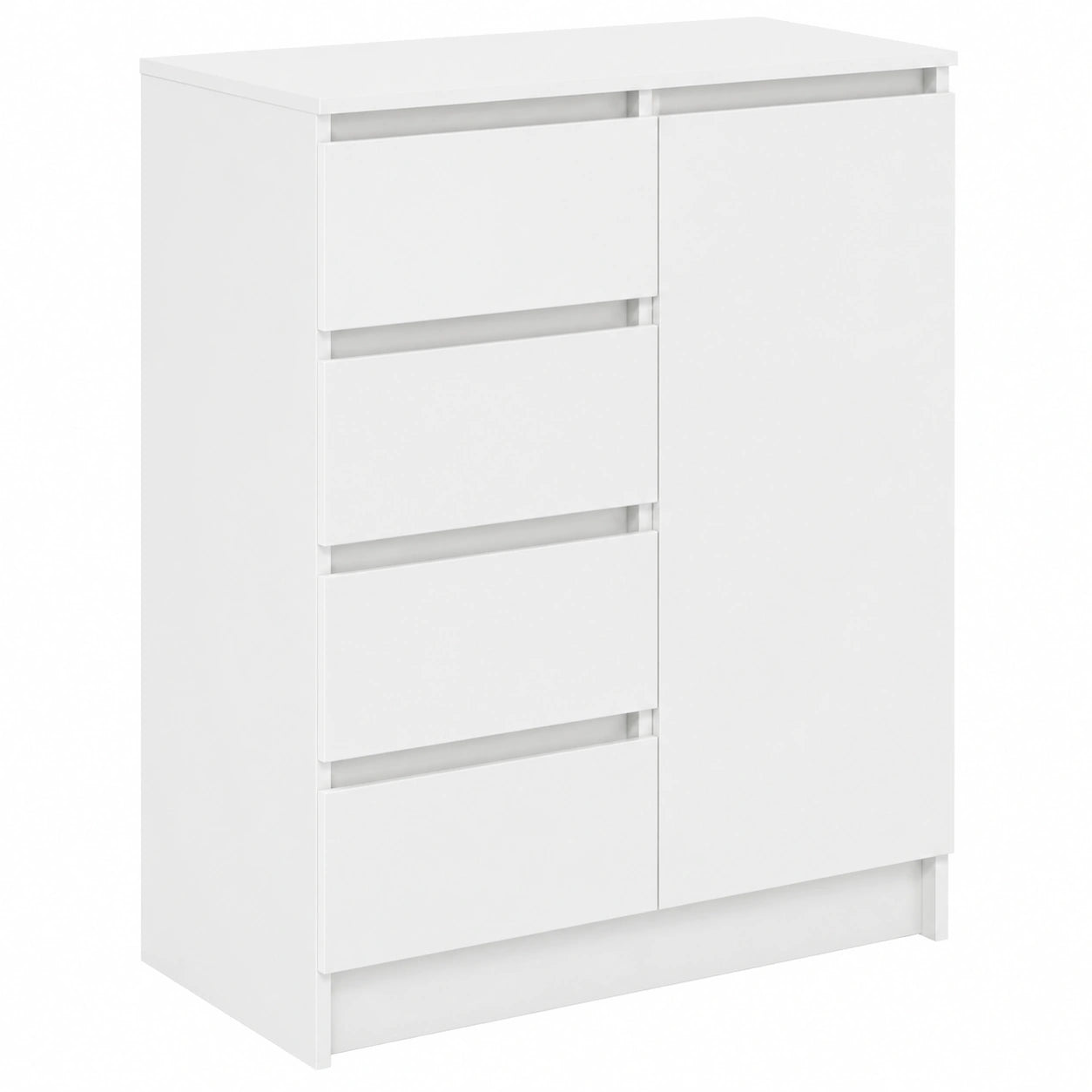 Hochwertiges Sideboard mit Schubladen aus Holzwerkstoff, 71x35x84 cm, Weiß