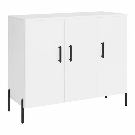 Moderne Weiße Anrichte mit Metallbeinen und Viel Stauraum