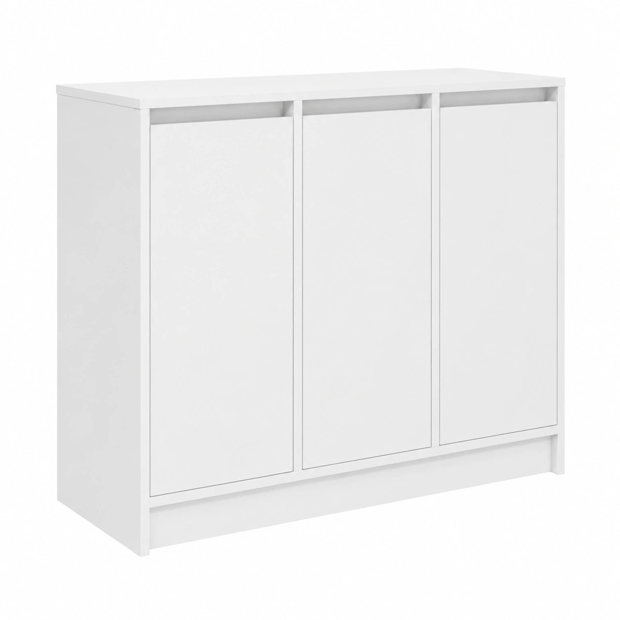 Moderner Sideboard-Schrank aus Holzwerkstoff, Weiß, 85x34x76 cm