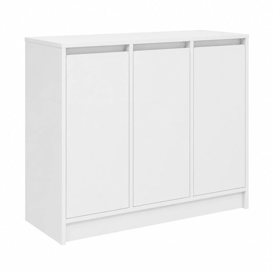Moderner Sideboard-Schrank aus Holzwerkstoff, Weiß, 85x34x76 cm