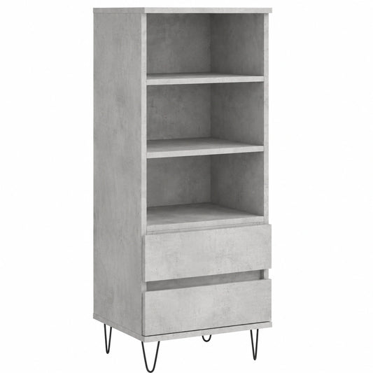Moderner Mehrzweckschrank Grau mit Metallfüßen, 6 Fächer