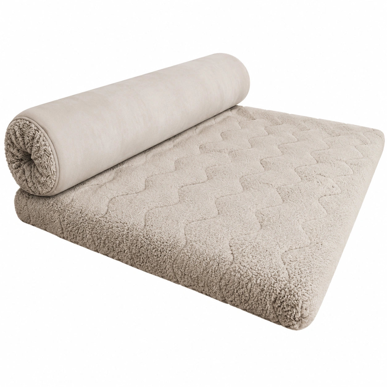 Kompakte Futon-Matratze 180x200 cm - Faltbare Schlaflösung für Zuhause & Camping, Weiß