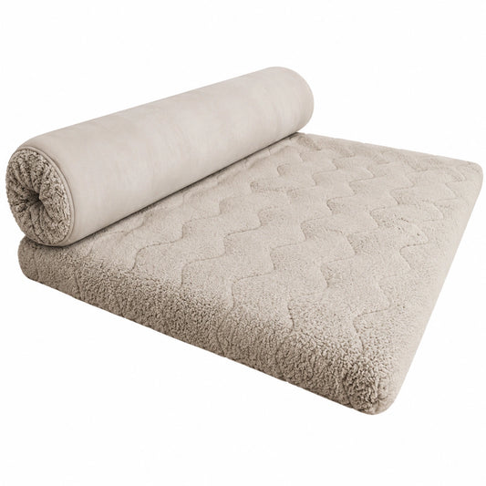 Kompakte Futon-Matratze 180x200 cm - Faltbare Schlaflösung für Zuhause & Camping, Weiß