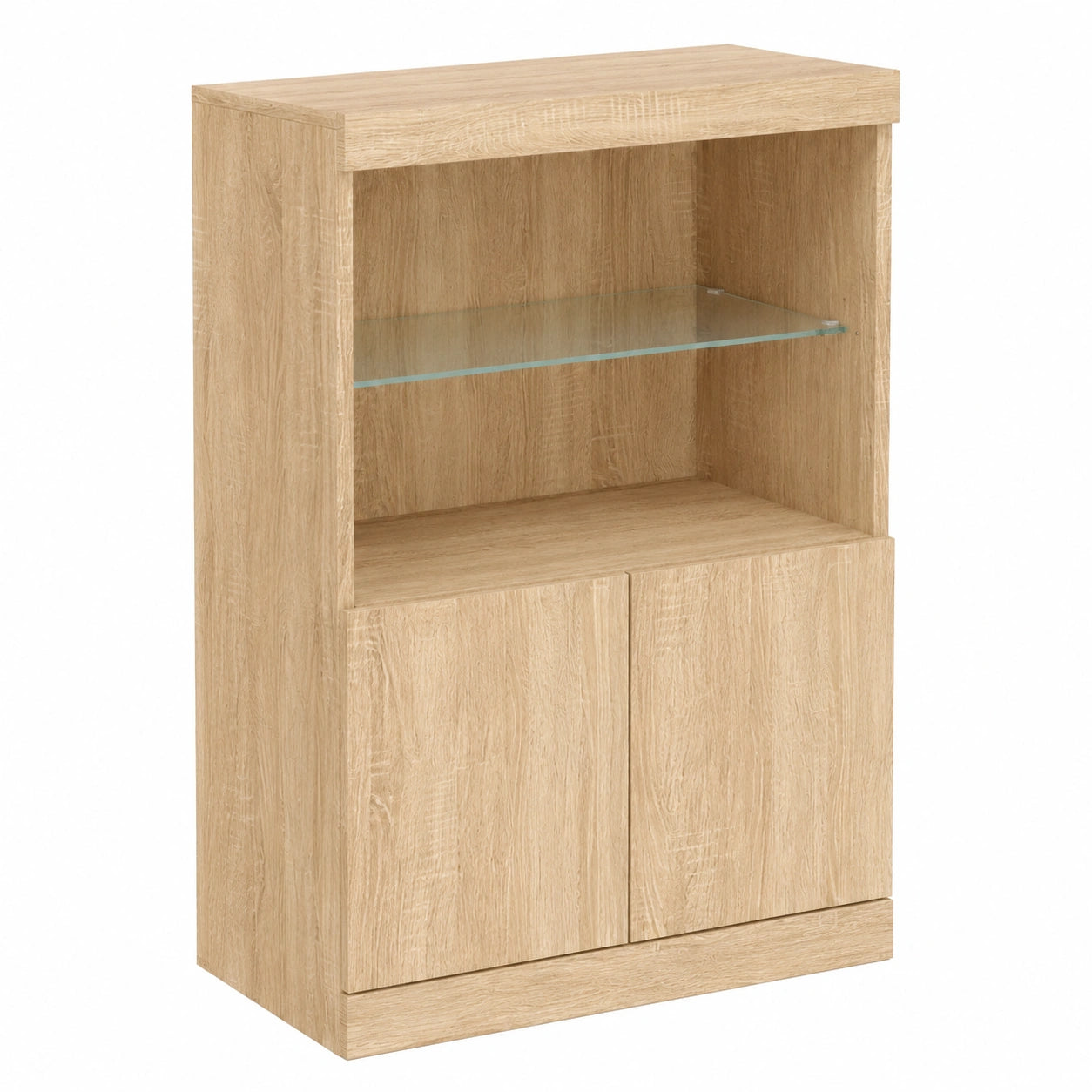 Moderner Sideboard mit LED-Beleuchtung, viel Stauraum in Sonoma-Eiche