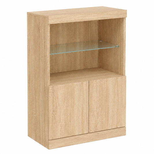 Moderner Sideboard mit LED-Beleuchtung, viel Stauraum in Sonoma-Eiche