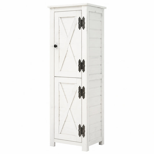 Moderner Weißer Geräteschrank aus Holz für Garten und Balkon