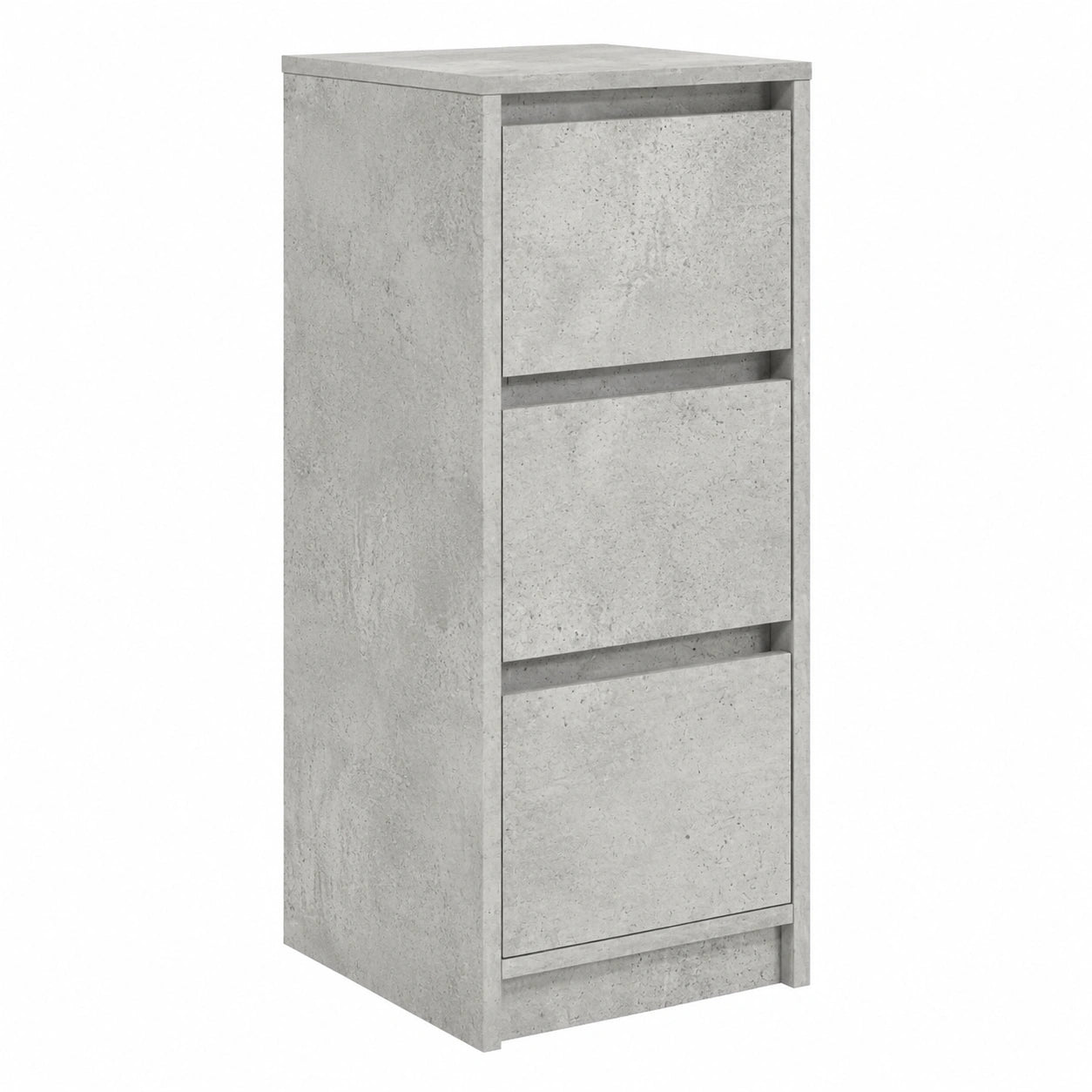 vidaXL Beistellschrank aus Spanplatte in Betongrau, 29,5 x 34 x 76 cm