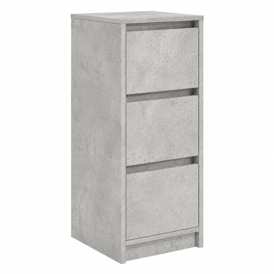 vidaXL Beistellschrank aus Spanplatte in Betongrau, 29,5 x 34 x 76 cm