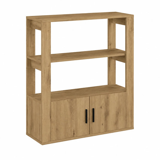 Moderne Kommode aus Holzwerkstoff in Artisan Eiche, 2 Türen, 90x80x30 cm, Vielseitiger Stauraum für Wohn- und Essbereich