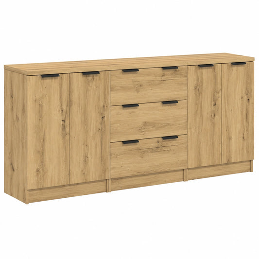Moderne Sideboards Set aus Holzwerkstoff in Eichenoptik, 3-teilig, 60x30x70 cm