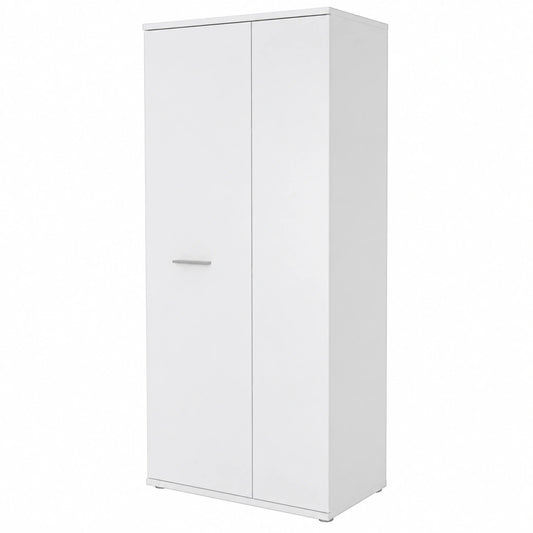 FORTE NET106 Vielzweckschrank Weiß, 2-türig mit Regalböden, 70x180x35 cm