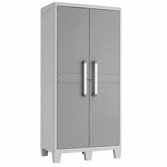 TOOMAX Urban XL Schrank mit Regalböden, Hellgrau/Taubengrau, 78 x 49 x 182 cm